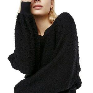 Free People Found My Friend Pullover Sweater in Black - Size S